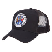 New Jersey State Seal Patched Mesh Cap