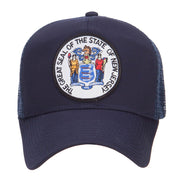 New Jersey State Seal Patched Mesh Cap