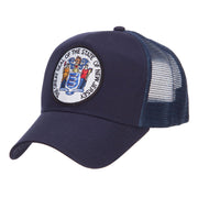 New Jersey State Seal Patched Mesh Cap