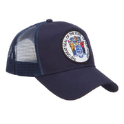 New Jersey State Seal Patched Mesh Cap