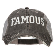 Famous Embroidered Low Profile Cotton Mesh Cap