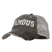 Famous Embroidered Low Profile Cotton Mesh Cap