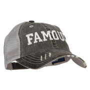 Famous Embroidered Low Profile Cotton Mesh Cap