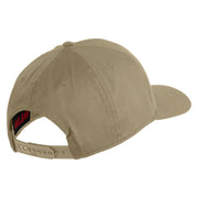 US Marine Corps Retired Design Embroidered Solid Cotton Twill Pro Style Cap - Khaki OSFM