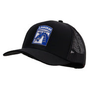 Licensed 18th Airborne Corps Embroidered Solid Cotton Twill Mesh Prostyle Cap - Black OSFM