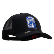 Licensed 18th Airborne Corps Embroidered Solid Cotton Twill Mesh Prostyle Cap - Black OSFM