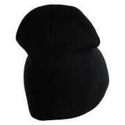 Retired US Air Force Embroidered 8" Knit Short Beanie - Black OSFM