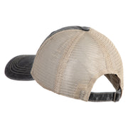 John Muir Trail Embroidered Pigment Dyed Mesh Cap - Black Khaki OSFM