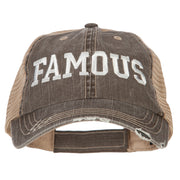 Famous Embroidered Low Profile Cotton Mesh Cap