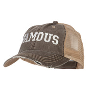 Famous Embroidered Low Profile Cotton Mesh Cap