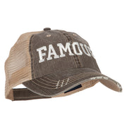 Famous Embroidered Low Profile Cotton Mesh Cap