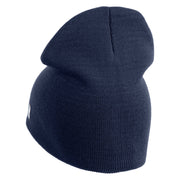 Retired US Air Force Embroidered 8" Knit Short Beanie - Navy OSFM