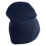 Retired US Air Force Embroidered 8" Knit Short Beanie - Navy OSFM