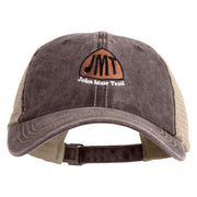 John Muir Trail Embroidered Pigment Dyed Mesh Cap - Brown Khaki OSFM