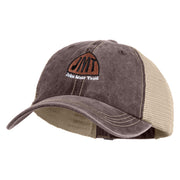 John Muir Trail Embroidered Pigment Dyed Mesh Cap - Brown Khaki OSFM