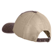 John Muir Trail Embroidered Pigment Dyed Mesh Cap - Brown Khaki OSFM