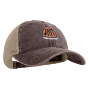 John Muir Trail Embroidered Pigment Dyed Mesh Cap - Brown Khaki OSFM