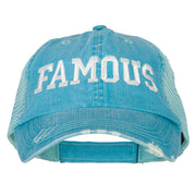 Famous Embroidered Low Profile Cotton Mesh Cap