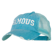 Famous Embroidered Low Profile Cotton Mesh Cap