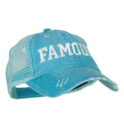 Famous Embroidered Low Profile Cotton Mesh Cap