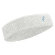 Scorpion Grasses Embroidered Head Bands Terry - White OSFM