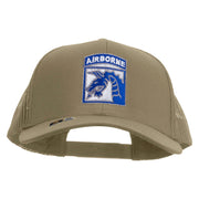 Licensed 18th Airborne Corps Embroidered Solid Cotton Twill Mesh Prostyle Cap - Khaki OSFM
