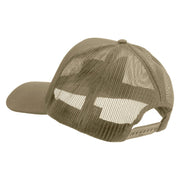 Licensed 18th Airborne Corps Embroidered Solid Cotton Twill Mesh Prostyle Cap - Khaki OSFM