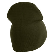 Retired US Air Force Embroidered 8" Knit Short Beanie - Olive OSFM