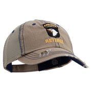 Licensed 101st Airborne Retired Embroidered Low Profile Special Cotton Mesh Cap - Khaki OSFM