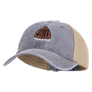 John Muir Trail Embroidered Pigment Dyed Mesh Cap - Grey Khaki OSFM