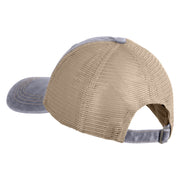 John Muir Trail Embroidered Pigment Dyed Mesh Cap - Grey Khaki OSFM