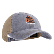 John Muir Trail Embroidered Pigment Dyed Mesh Cap - Grey Khaki OSFM