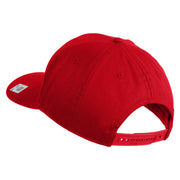US Marine Corps Retired Design Embroidered Solid Cotton Twill Pro Style Cap - Red OSFM