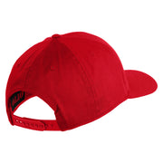 US Marine Corps Retired Design Embroidered Solid Cotton Twill Pro Style Cap - Red OSFM