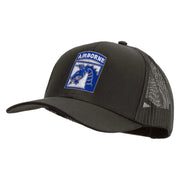 Licensed 18th Airborne Corps Embroidered Solid Cotton Twill Mesh Prostyle Cap - Charcoal OSFM