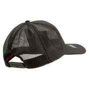 Licensed 18th Airborne Corps Embroidered Solid Cotton Twill Mesh Prostyle Cap - Charcoal OSFM