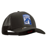 Licensed 18th Airborne Corps Embroidered Solid Cotton Twill Mesh Prostyle Cap - Charcoal OSFM