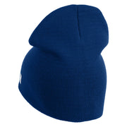Retired US Air Force Embroidered 8" Knit Short Beanie - Royal OSFM