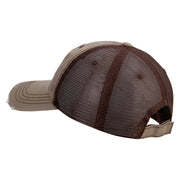 Licensed 101st Airborne Retired Embroidered Low Profile Special Cotton Mesh Cap - Khaki-Brown OSFM