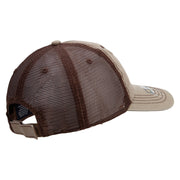 Licensed 101st Airborne Retired Embroidered Low Profile Special Cotton Mesh Cap - Khaki-Brown OSFM