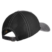 John Muir Trail Embroidered Pigment Dyed Mesh Cap - Black Black OSFM