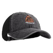 John Muir Trail Embroidered Pigment Dyed Mesh Cap - Black Black OSFM