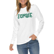 Zombie Graphic Long Sleeve Crewneck Tee