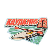 Kayaking Embroidered Patches