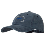 Kansas with Map Outline Embroidered Washed Cotton Twill Cap