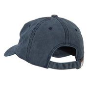 Kansas with Map Outline Embroidered Washed Cotton Twill Cap