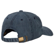 Kansas with Map Outline Embroidered Washed Cotton Twill Cap