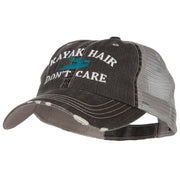 Kayak Hair Don't Care Embroidered Cotton Mesh Cap