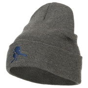 Alaska Flag Map Embroidered Long Beanie