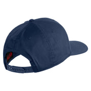 US Marine Semper Fidelis Design Embroidered Solid Cotton Twill Pro Style Cap - Navy OSFM